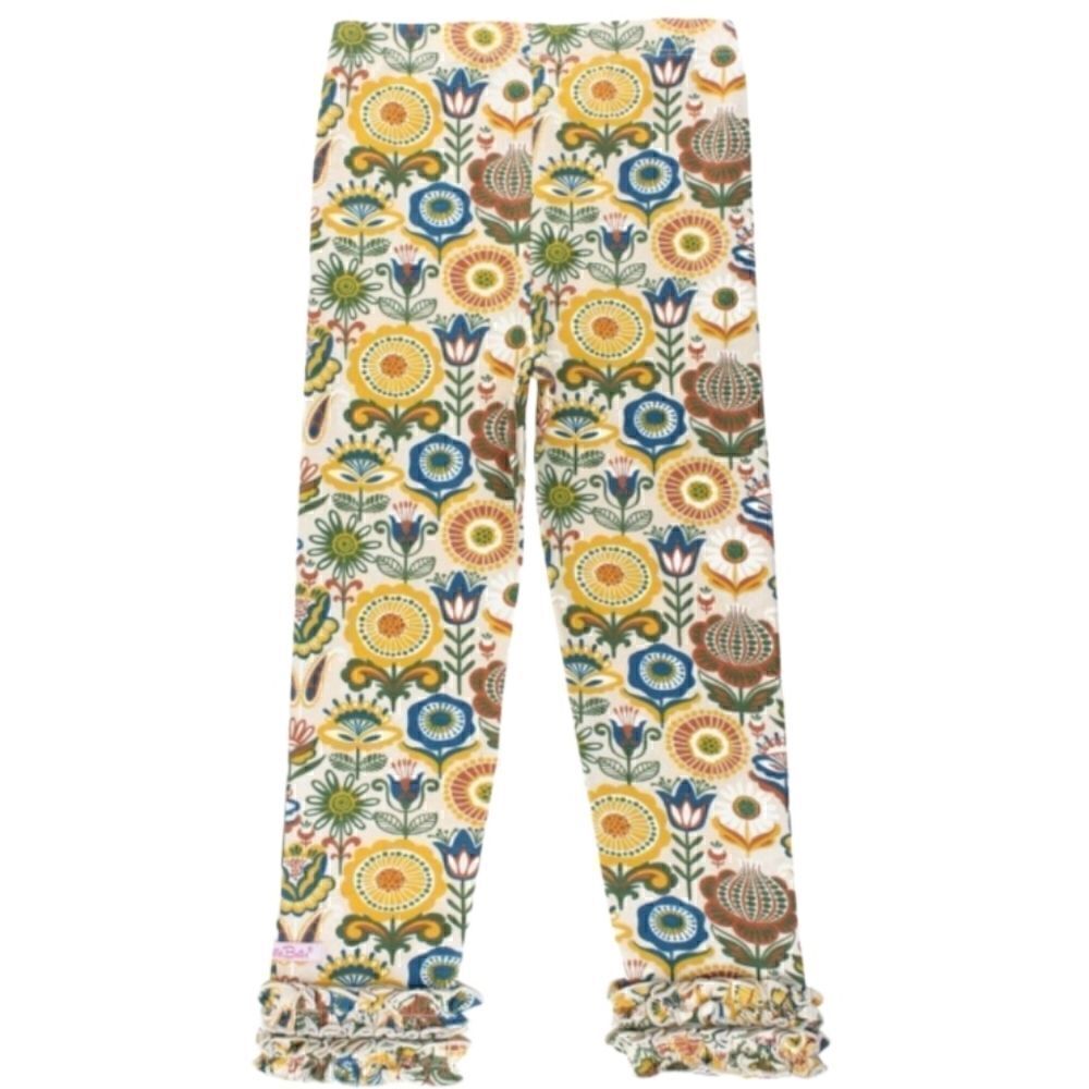 EC RUFFLE BUTTS PAISLEY HARVEST LEGGINGS SZ. 8